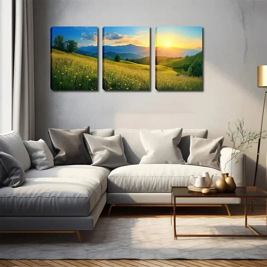 3pcs Rustic Coastal Style Solid Pattern Wall Art Set Canvas Framed 40x60cm - High Quality Print 100% Australian Made Wall Canvas Ready to Hang