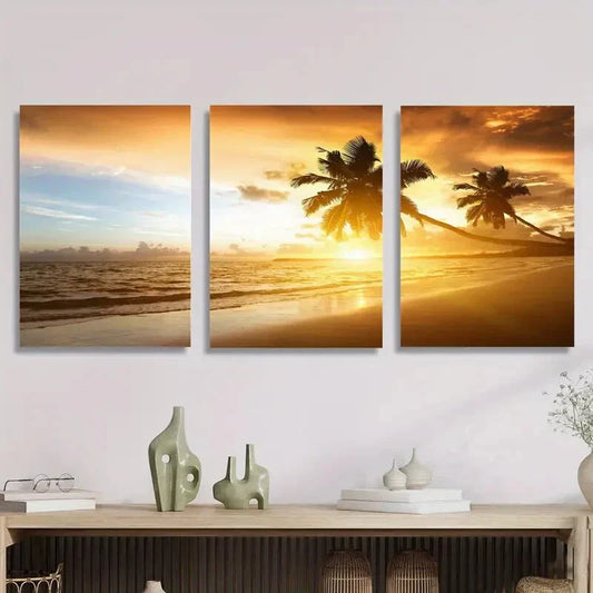 3pcs Geometric polygonal stag, Metal Print Ready to Hang Art