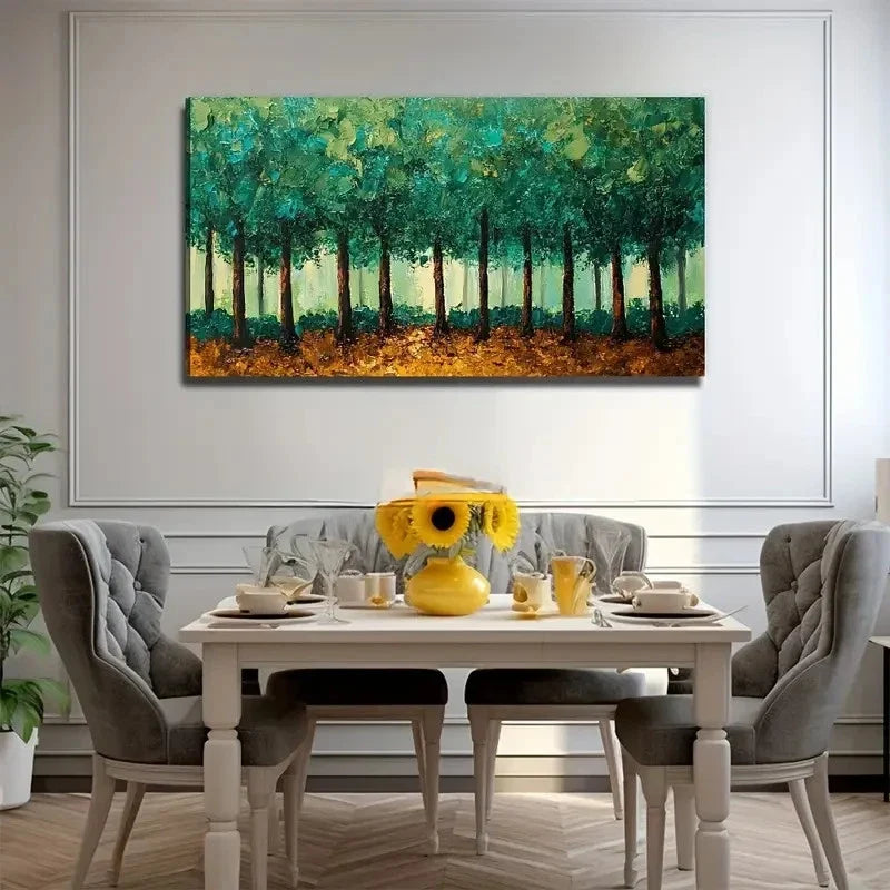 Modern Minimalist Tree Wall Art Canvas Office Home Room Framed 80x45cm