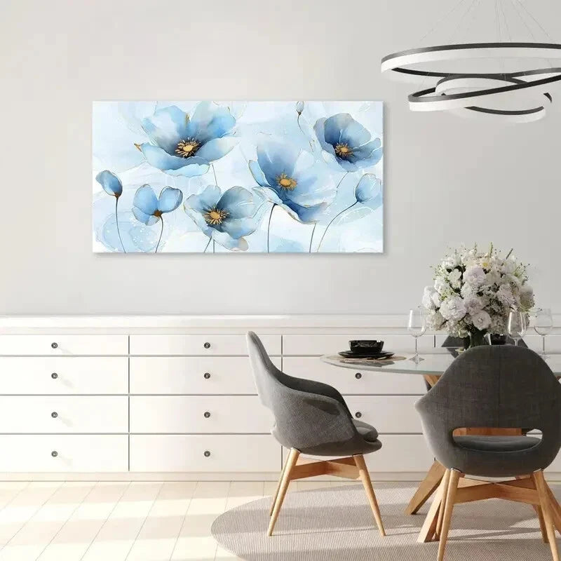 Aesthetic Watercolour Flowers Wall Art canvas office home room framed 120x60cm