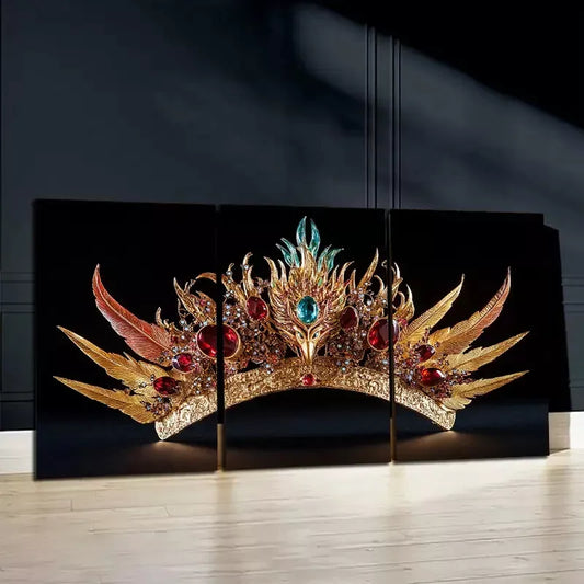 3pcs Decorative Crown Canvas Framed 40x60cm - High Quality Print 100% Australian Made Wall Canvas Ready to Hang
