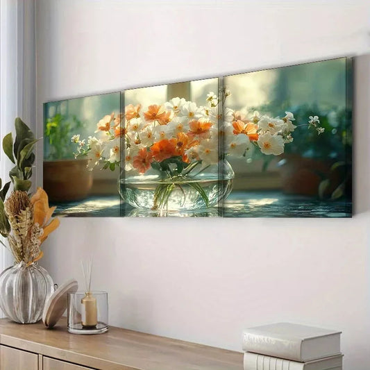 3pcs Deco Modern Contemporary Wrapped Canvas Wall Art Set Canvas Framed 40x60cm - High Quality Print 100% Australian Made Wall Canvas Ready to Hang