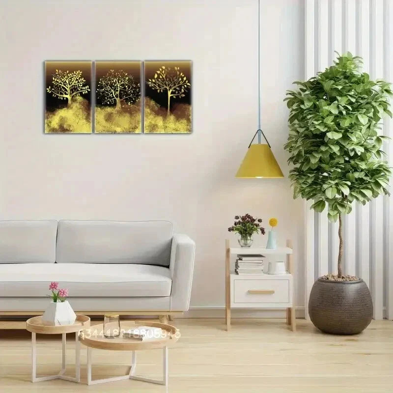 3pcs , fortune tree, fairy tree, Metal Print Ready to Hang Art