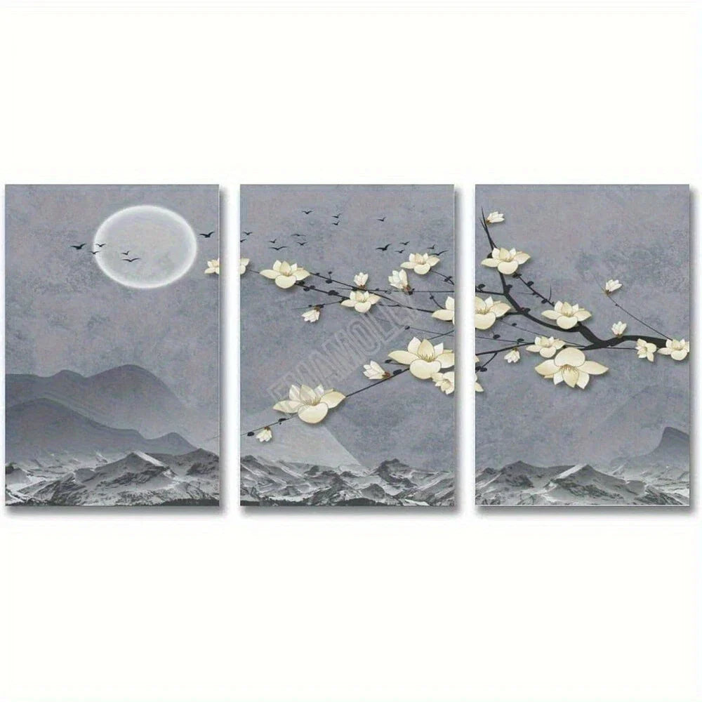 3pcs Atmosphere Mural New Model Metal Print Ready to Hang Art