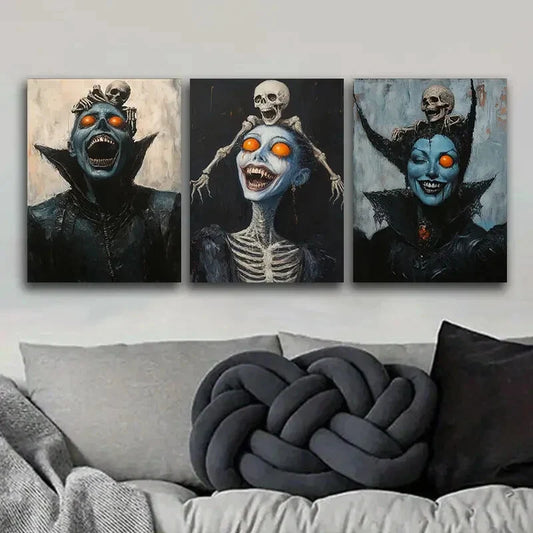 3pcs Forest demon Art Painting Metal Print Ready to Hang Art
