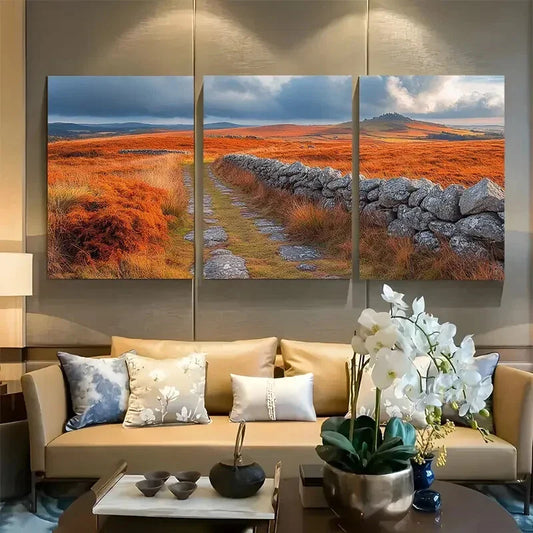 3pcs Dartmoor National Park England Travel Metal Print Ready to Hang Art