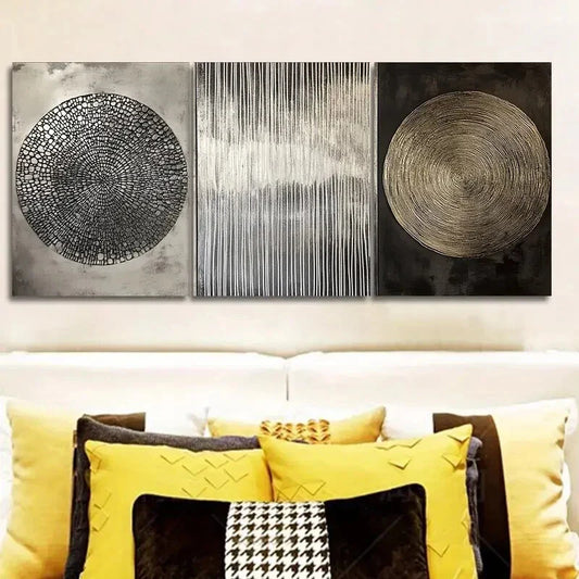 3pcs Three different textures Wall Art Set Canvas Framed 40x60cm - High Quality Print 100% Australian Made Wall Canvas Ready to Hang