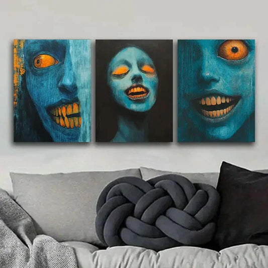 3pcs Forest demon Art Painting Metal Print Ready to Hang Art