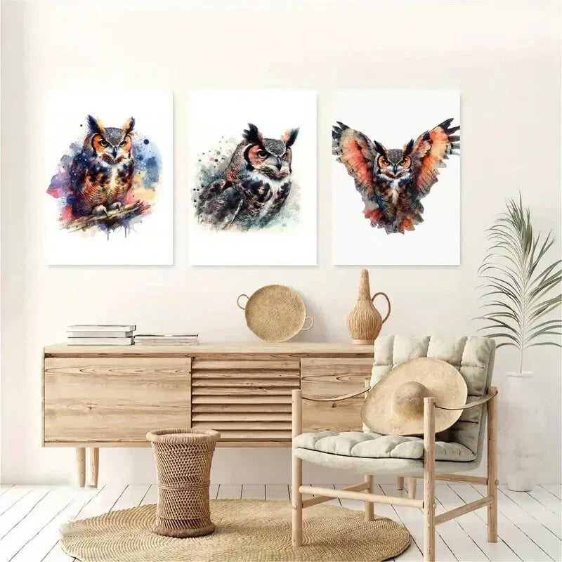 3pcs Simple Geometric Black and White Abstract Metal Print Ready to Hang Art