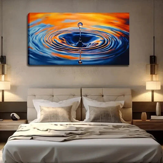 Beautiful Water Drop Design Wall Art Canvas Office Home Room Framed 120x60cm