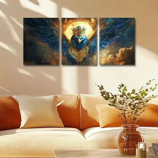 3pcs The king of birds Metal Print Ready to Hang Art