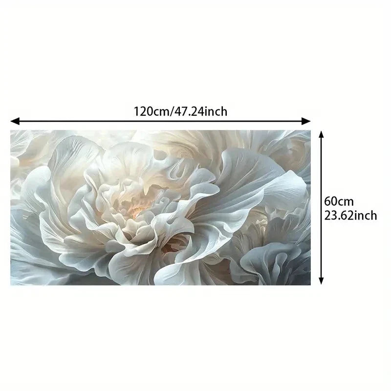 White Chrysanthemum Flower wall canvas office home room framed 120x60cm