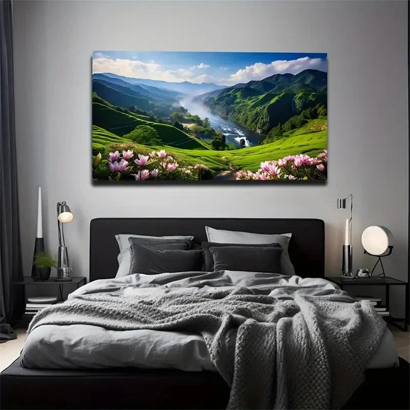 Breathtaking Landscapes Wall Art Canvas Office Home Room Framed 80x45cm