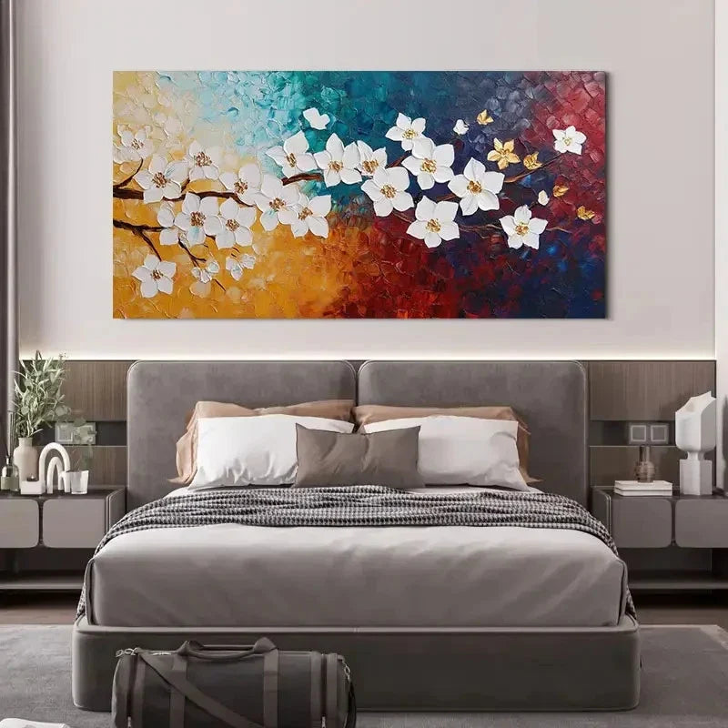 Modern Minimalist Cherry Wall Art Canvas Office Home Room Framed 80x45cm