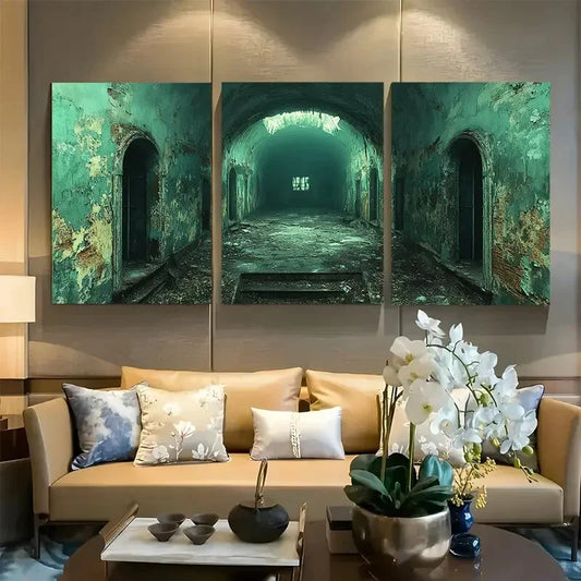 3pcs An Abandoned Insane Asylum Metal Print Ready to Hang Art