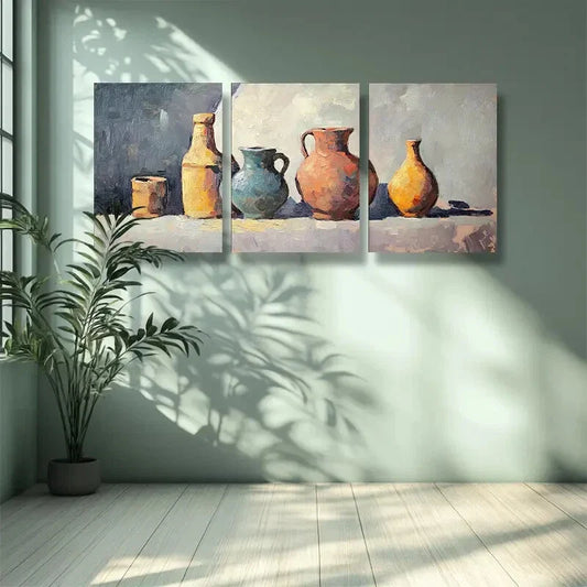 3pcs Pot and kettle Metal Print Ready to Hang Art