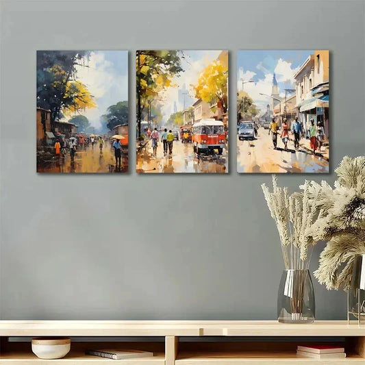 3pcs Harare Zimbabwe African City Travel Posters Metal Print Ready to Hang Art