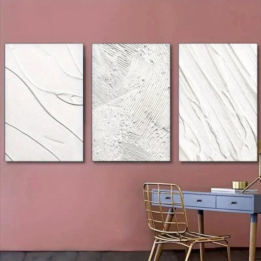 3pcs Modern Minimalist Abstract Wall Art Set Canvas Framed 40x60cm - High Quality Print 100% Australian Made Wall Canvas Ready to Hang