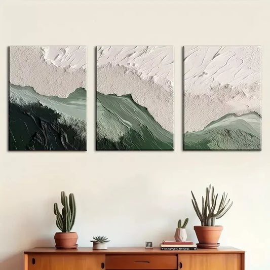 3pcs Ocean Aerial Abstract Oil Painting Canvas Framed 40x60cm - High Quality Print 100% Australian Made Wall Canvas Ready to Hang