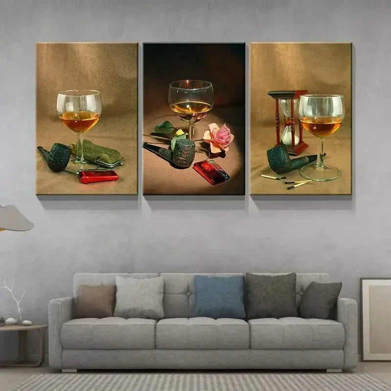 3pcs Vintage Western Whiskey Metal Print Ready to Hang Art