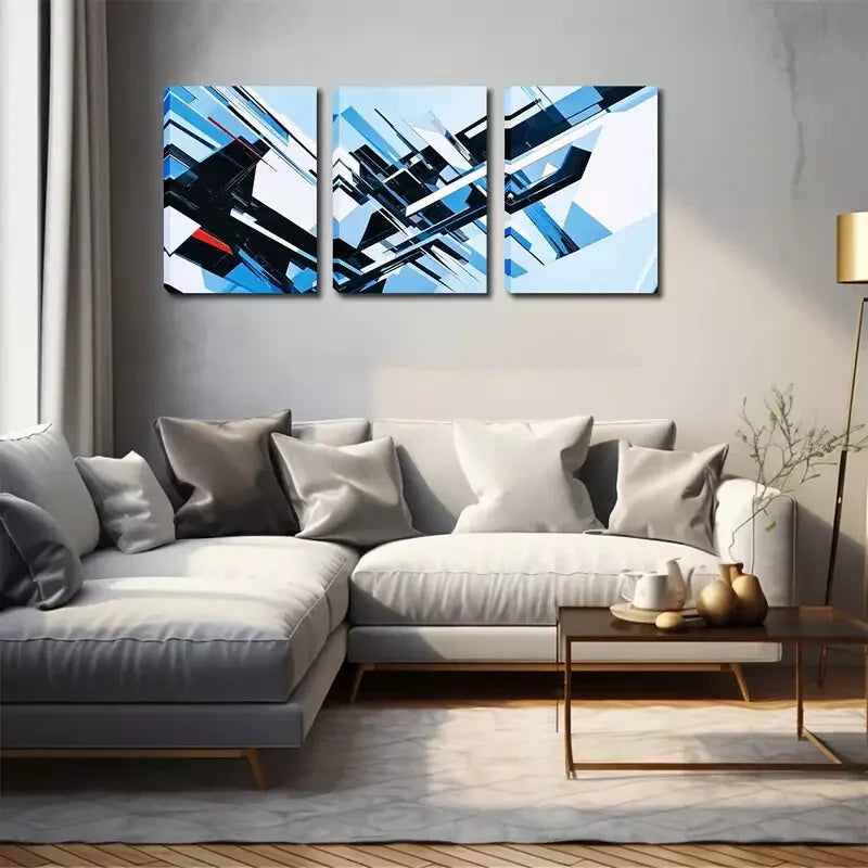 3pcs Urban Architecture, Abstract, Wall Art Set Canvas Framed 40x60cm - High Quality Print 100% Australian Made Wall Canvas Ready to Hang