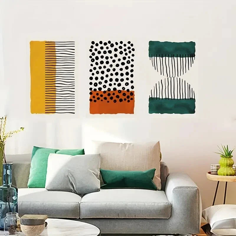 3pcs Funny Creative Decorative Paintings Metal Print Ready to Hang Art