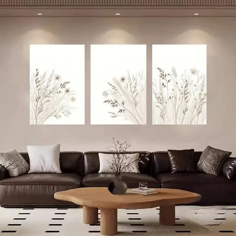 3pcs Plant Landscape Metal Print Ready to Hang Art