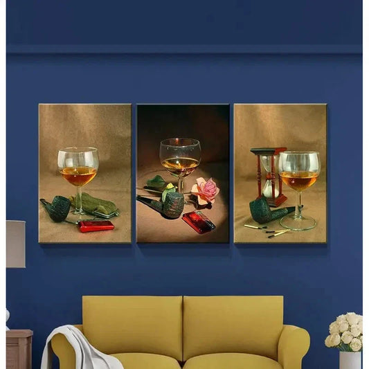 3pcs Vintage Western Whiskey Metal Print Ready to Hang Art