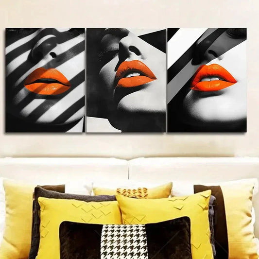 3pcs Women's poster Wall Art Set Canvas Framed 40x60cm - High Quality Print 100% Australian Made Wall Canvas Ready to Hang