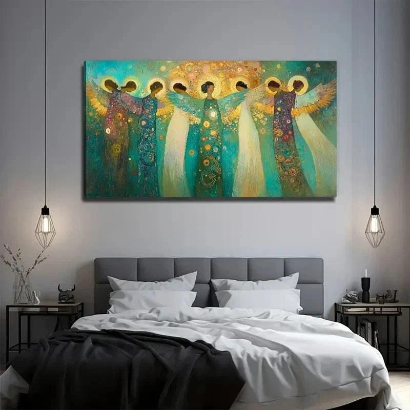 Dreamy Angel Suitable Wall Art Canvas Office Home Room Framed 120x60cm