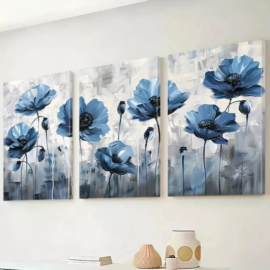 3pcs Modern Botanical Painting Canvas Framed 40x60cm - High Quality Print 100% Australian Made Wall Canvas Ready to Hang