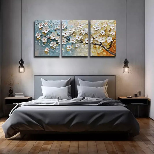 3pcs Triple-Panel Night Scene Canvas Framed 40x60cm - High Quality Print 100% Australian Made Wall Canvas Ready to Hang