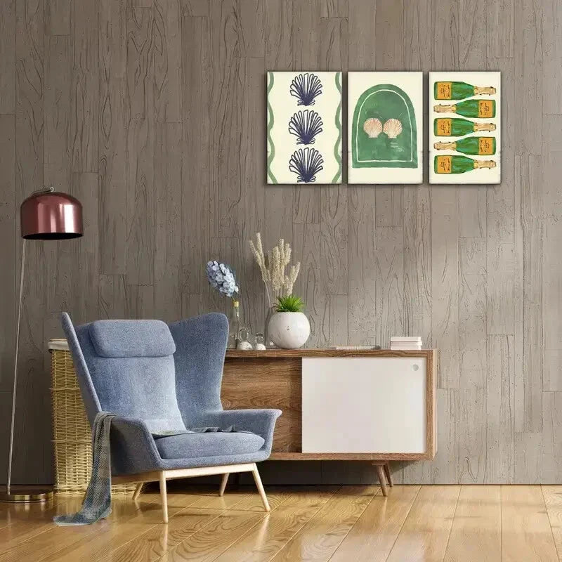 3pcs Summer Travel Prints Vintage Coastal Style Metal Print Ready to Hang Art