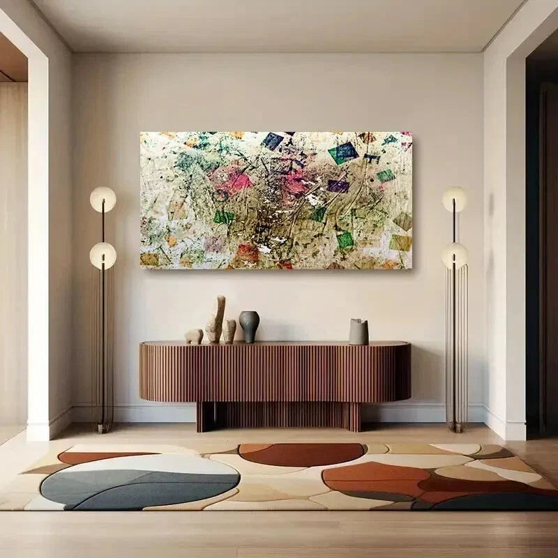 Retro Graffiti Vibrant Color wall canvas office home room framed 120x60cm