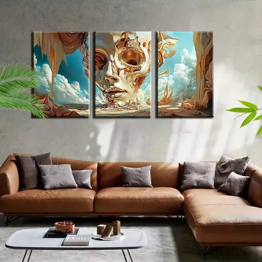 3pcs surreal Triptych Canvas Framed 40x60cm - High Quality Print 100% Australian Made Wall Canvas Ready to Hang