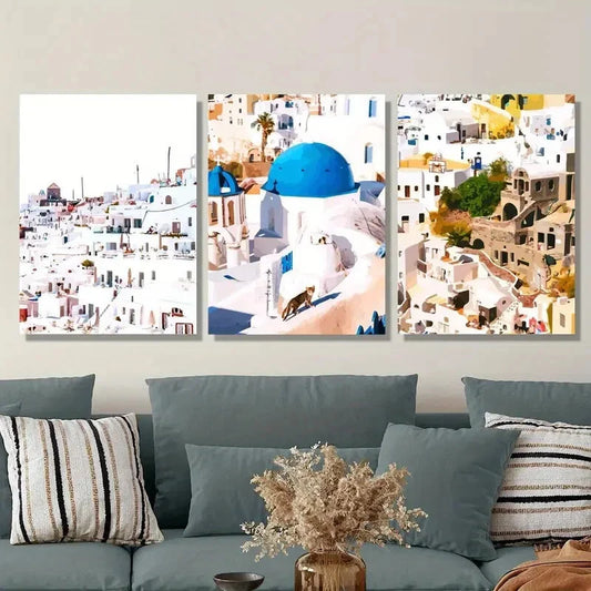 3pcs Cow, horse, sheep, horror style, Metal Print Ready to Hang Art