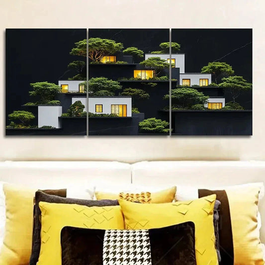 3pcs Ancient architecture Wall Art Set Canvas Framed 40x60cm - High Quality Print 100% Australian Made Wall Canvas Ready to Hang