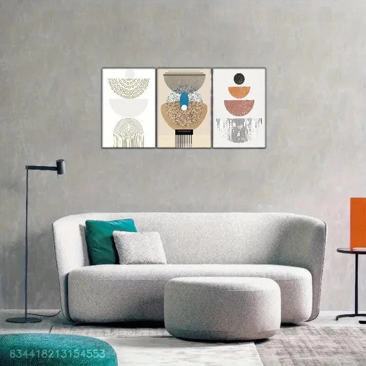 3pcs Modern Space Artistic Interpretation Metal Print Ready to Hang Art