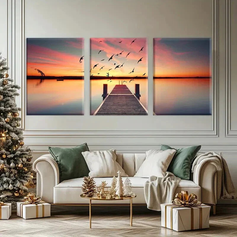 3pcs Poster of Venice Water City, Italy, Metal Print Ready to Hang Art