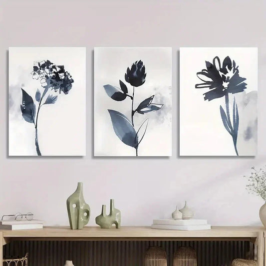 3pcs Watercolor Abstract Painting, Metal Print Ready to Hang Art
