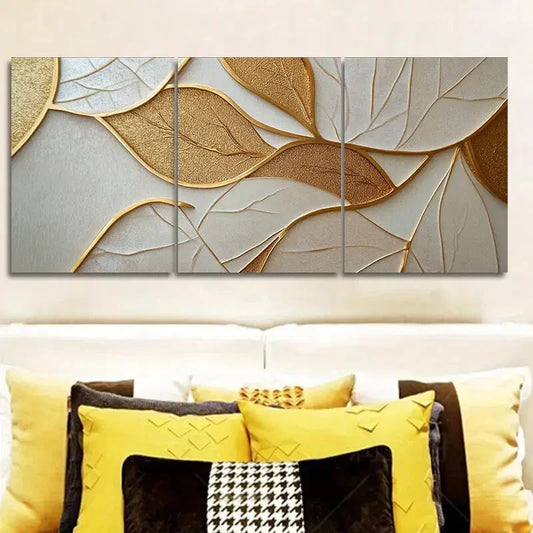 3pcs Complex geometric pattern Wall Art Set Canvas Framed 40x60cm - High Quality Print 100% Australian Made Wall Canvas Ready to Hang