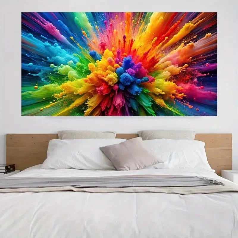 Vibrant Abstract Color Explore Wall Art Canvas Office Home Room Framed 120x60cm