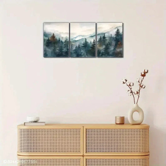 3pcs Tasteful Space Visual Enjoyment Landscape Metal Print Ready to Hang Art