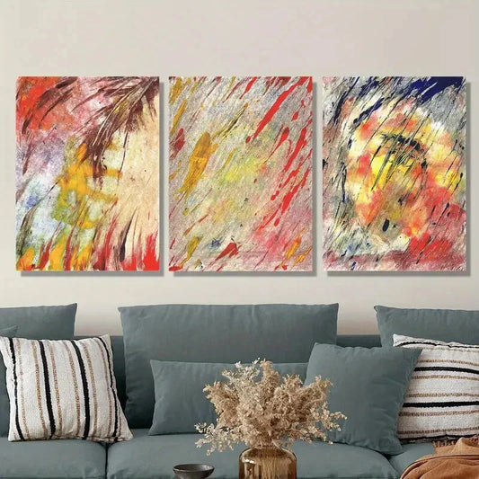 3pcs , Watercolor abstract leaf painting, Metal Print Ready to Hang Art