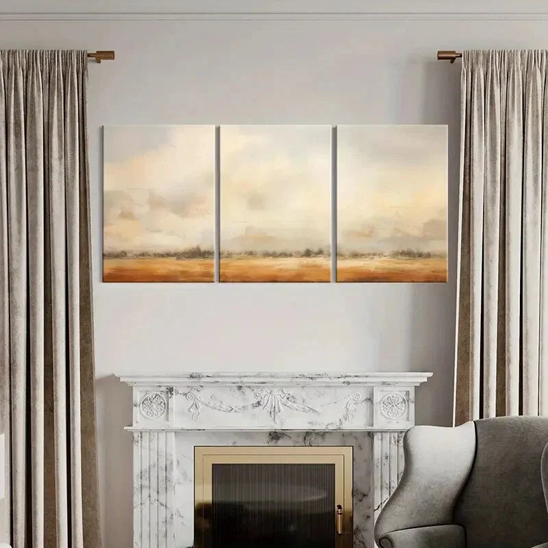 3pcs Desert Landscape Metal Print Ready to Hang Art