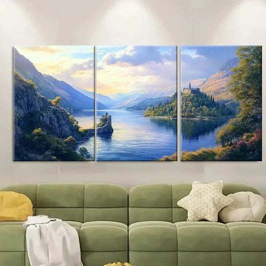 3pcs Loch Ness Scotland Travel Poster Loch Ness Metal Print Ready to Hang Art