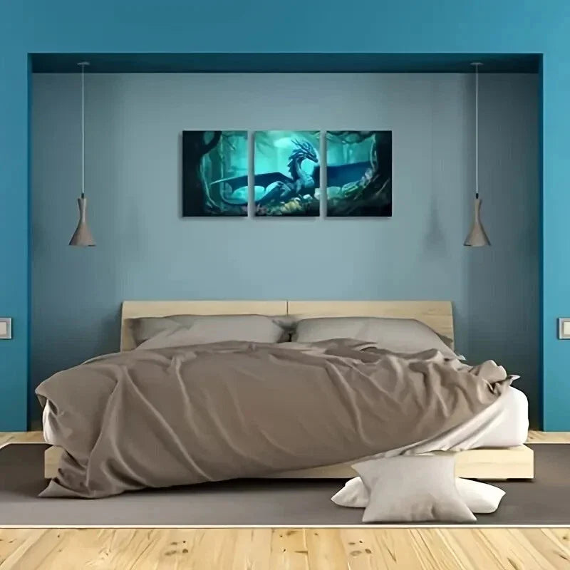 3pcs Fantasy Forest Theme Metal Print Ready to Hang Art