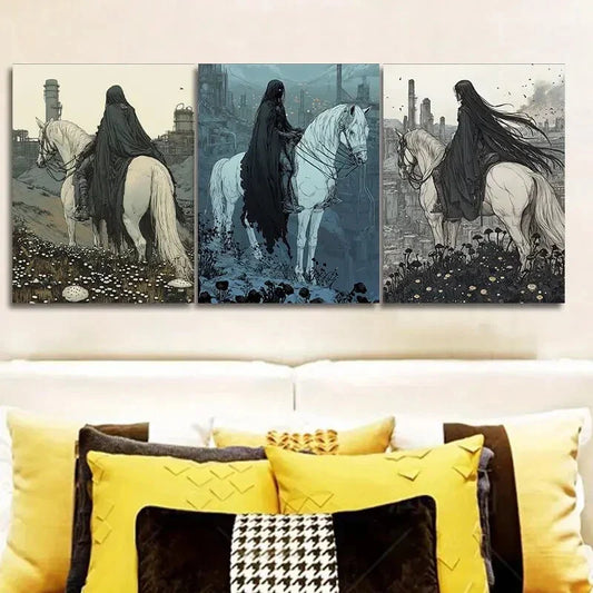 3pcs Lady Liberty Wall Art Set Canvas Framed 40x60cm - High Quality Print 100% Australian Made Wall Canvas Ready to Hang