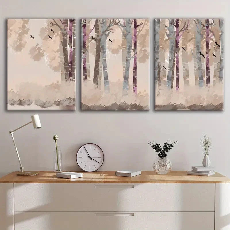 3pcs Forest Secret Realm, Fantasy, Metal Print Ready to Hang Art
