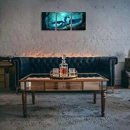 3pcs Fantasy Forest Theme Metal Print Ready to Hang Art